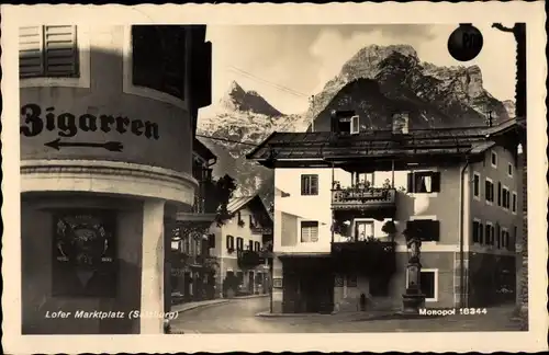 Ak Lofer in Salzburg, Marktplatz, Zigarrengeschäft
