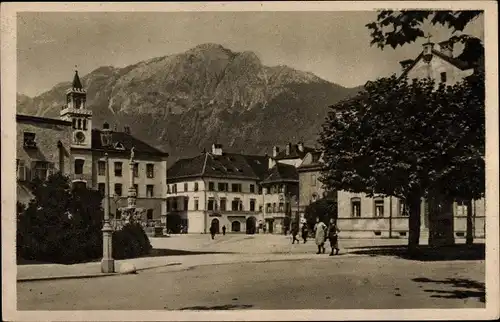 Ak Bad Reichenhall in Oberbayern, Rathausplatz