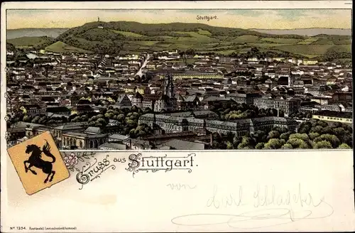 Wappen Litho Stuttgart am Neckar, Gesamtansicht