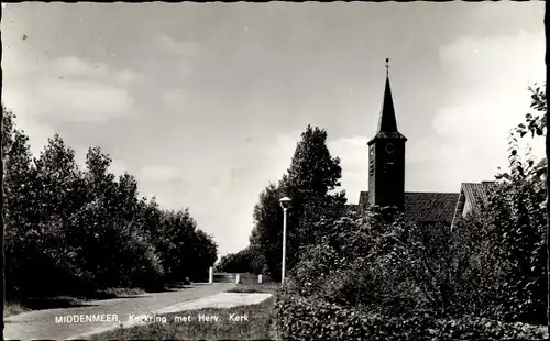 Ak Middenmeer Nordholland, Kerkring met Herv. Kerk