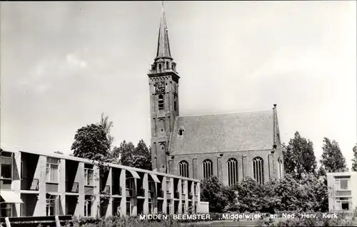 Ak Middenbeemster Midden Beemster Nordholland Niederlande, Middelwijek en Ned. Herv. Kerk