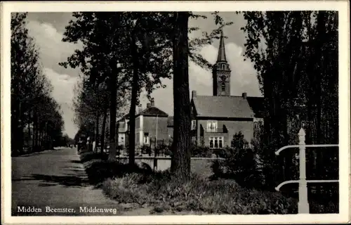 Ak Middenbeemster Midden Beemster Nordholland Niederlande, Middenweg