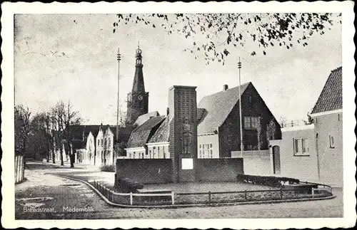 Ak Medemblik Nordholland Niederlande, Breedstraat
