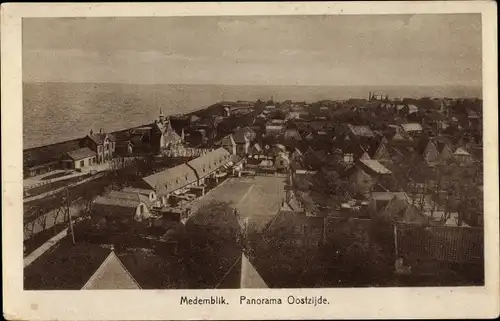 Ak Medemblik Nordholland Niederlande, Panorama Oostzijde