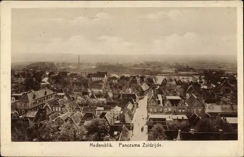 Ak Medemblik Nordholland Niederlande, Panorama Zuidzijde