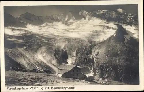 Ak Dornauberg Ginzling in Tirol, Furtschaglhaus mit Hochfeilergruppe