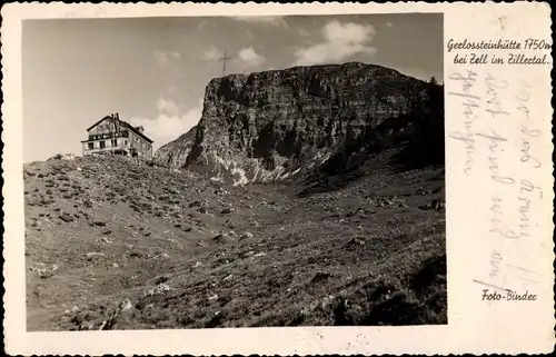 Ak Zell am Ziller in Tirol, Gerolssteinhütte, Foto Binder