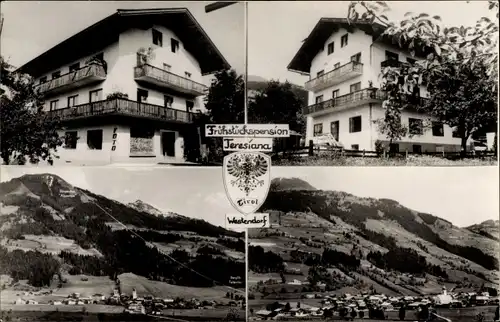 Ak Westendorf in Tirol, Pension Teresiana, Ortsblick