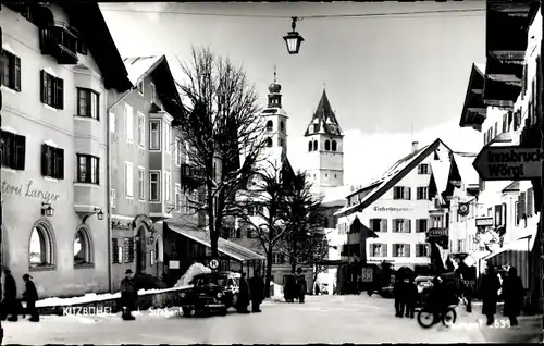 Ak Kitzbühel in Tirol, Straße, Winter