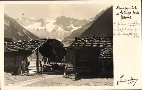 Ak Zillertal in Tirol, Moosegger Aste, Schillup Haus, Fotograf Hruschka