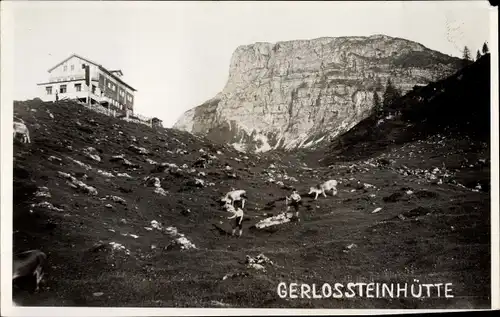 Ak Zillertal in Tirol, Gerlosstein Hütte, Wanderer