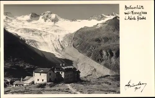 Ak Mayrhofen in Tirol, Berliner Hütte, Fotograf Hruschka