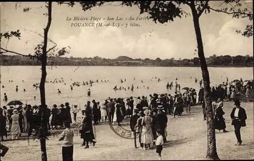 Ak Pouancé Maine et Loire, La Blisiere Plage, Son Lac, Sa Foret