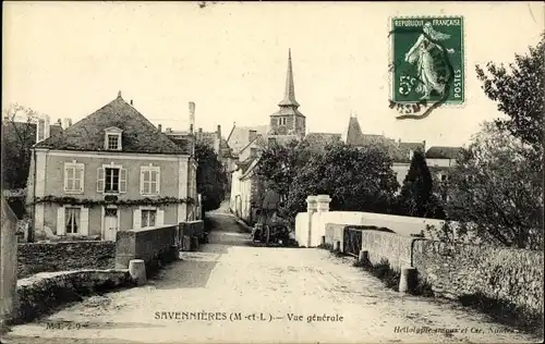Ak Savennières Maine et Loire, Vue generale