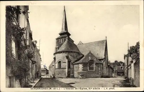 Ak Savennières Maine et Loire, L'Abside de l'Eglise, XI siecle