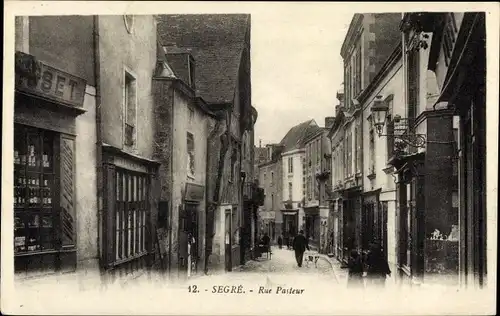 Ak Segré Maine et Loire, Rue Pasteur