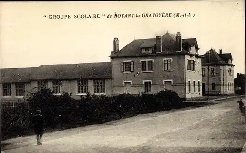 Ak Noyant la Gravoyère Maine et Loire, Groupe Scolaire