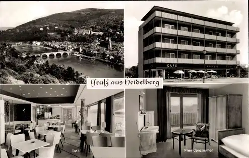 Ak Heidelberg am Neckar, Cafe Konditorei Frisch, Jahnstraße 34, Cafe, Fremdenzimmer