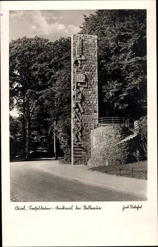 Ak Kiel Schleswig Holstein, Seesoldatendenkmal bei Bellevue