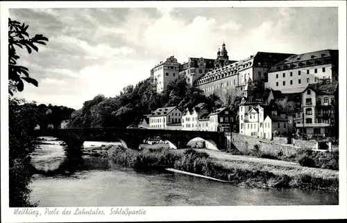 Ak Weilburg an der Lahn Hessen, Blick  zum Schloss