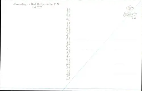 Ak Bad Rothenfelde am Teutoburger Wald, Rosenhag, Vogelschau