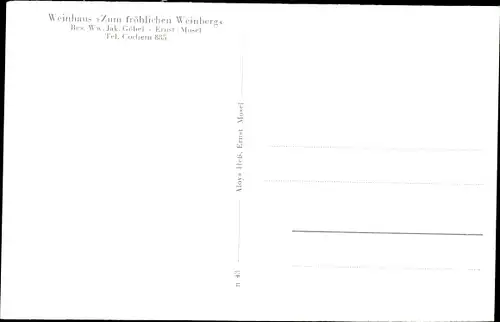 Ak Ernst Mosel, Weinhaus zum fröhlichen Weinberg, Garten