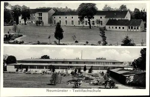 Ak Neumünster in Schleswig Holstein, Textilfachschule
