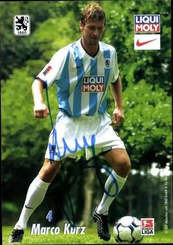 Autogrammkarte Fußballer Marco Kurz, 1860 München