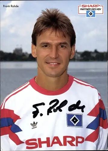 Autogrammkarte Fußballer Frank Rohde, Hamburger SV