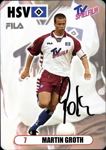 Autogrammkarte Fußballer Martin Groth, Hamburger SV
