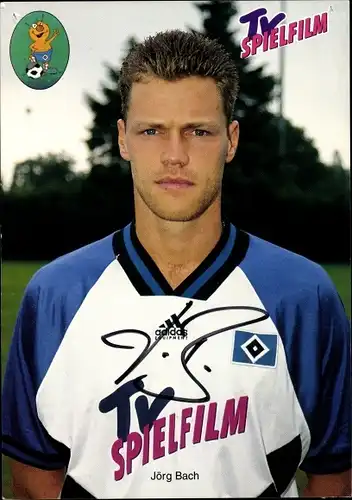 Autogrammkarte Fußballer Jörg Bach, Hamburger SV