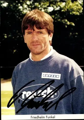 Autogrammkarte Fußballtrainer Friedhelm Funkel