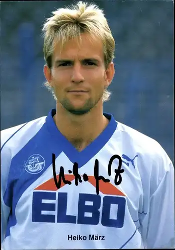 Autogrammkarte Fußballer Heiko März, FC Hansa Rostock