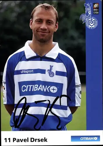 Autogrammkarte Fußballer Pavel Drsek, MSV Duisburg