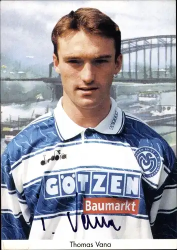 Autogrammkarte Fußballer Thomas Vana, MSV Duisburg