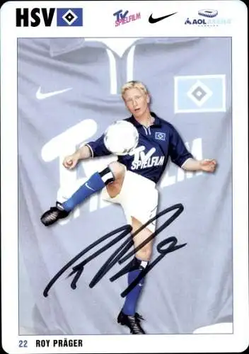 Autogrammkarte Fußballer Roy Präger, Hamburger SV