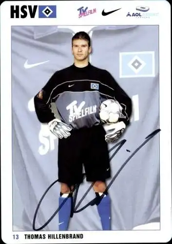 Autogrammkarte Fußballer Thomas Hillenbrand, Hamburger SV