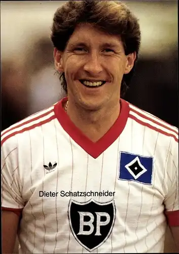 Autogrammkarte Fußballer Dieter Schatzschneider, Hamburger SV