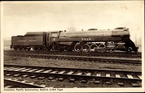 Ak Canadian Pacific locomotive 5928, Selkirk 2-10-4 Type, Kanadische Eisenbahn