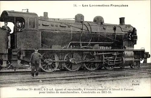 Ak Les Locomotives Francaises, Machine 40.011, Französische Eisenbahn