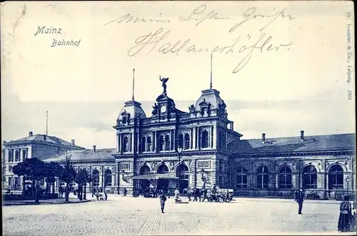 Ak Mainz am Rhein, Bahnhof