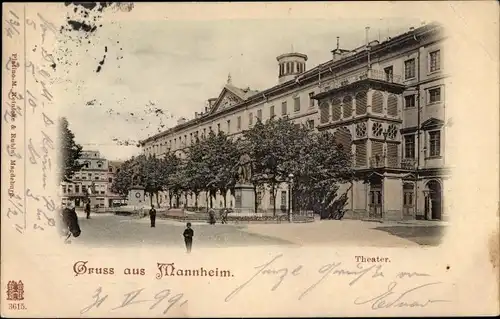 Ak Mannheim in Baden, Theater