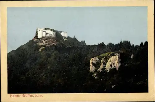 Ak Neuffen in Baden Württemberg, Blick zur Burg Hohen Neuffen