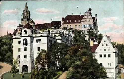 Ak Sigmaringen an der Donau Baden Württemberg, Blick auf das Schloss