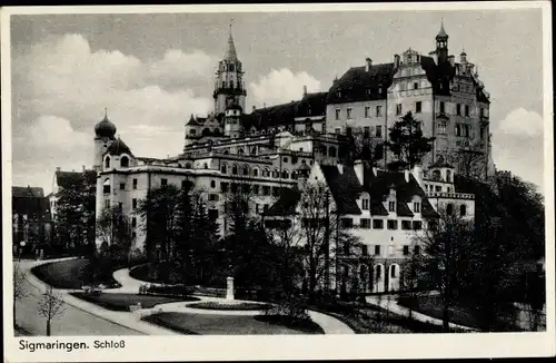 Ak Sigmaringen an der Donau Baden Württemberg, Blick auf das Schloss