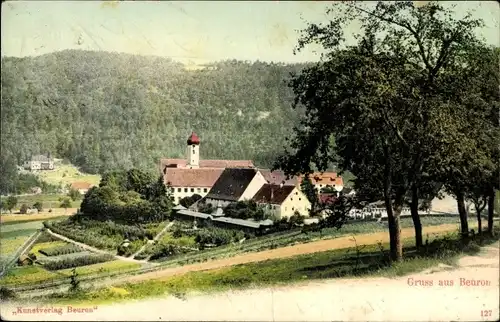 Ak Beuron an der Donau Württemberg, Blick zum Ort und Kloster