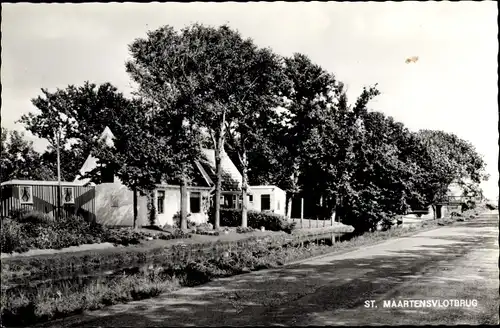 Ak Sint Maartensvlotbrug Nordholland, Ortspartie