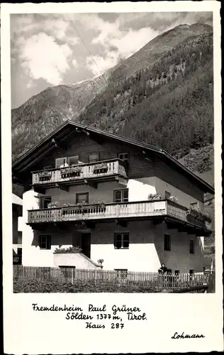 Ak Sölden in Tirol, Fremdenheim, Außenansicht