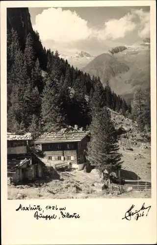 Ak Ginzling in Tirol, Jägerhaus Maxhütte, Gunggeltal