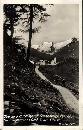 Ak Obergurgl Gurgl in Tirol, Ötztaler Ferner, Kirche, Berge
